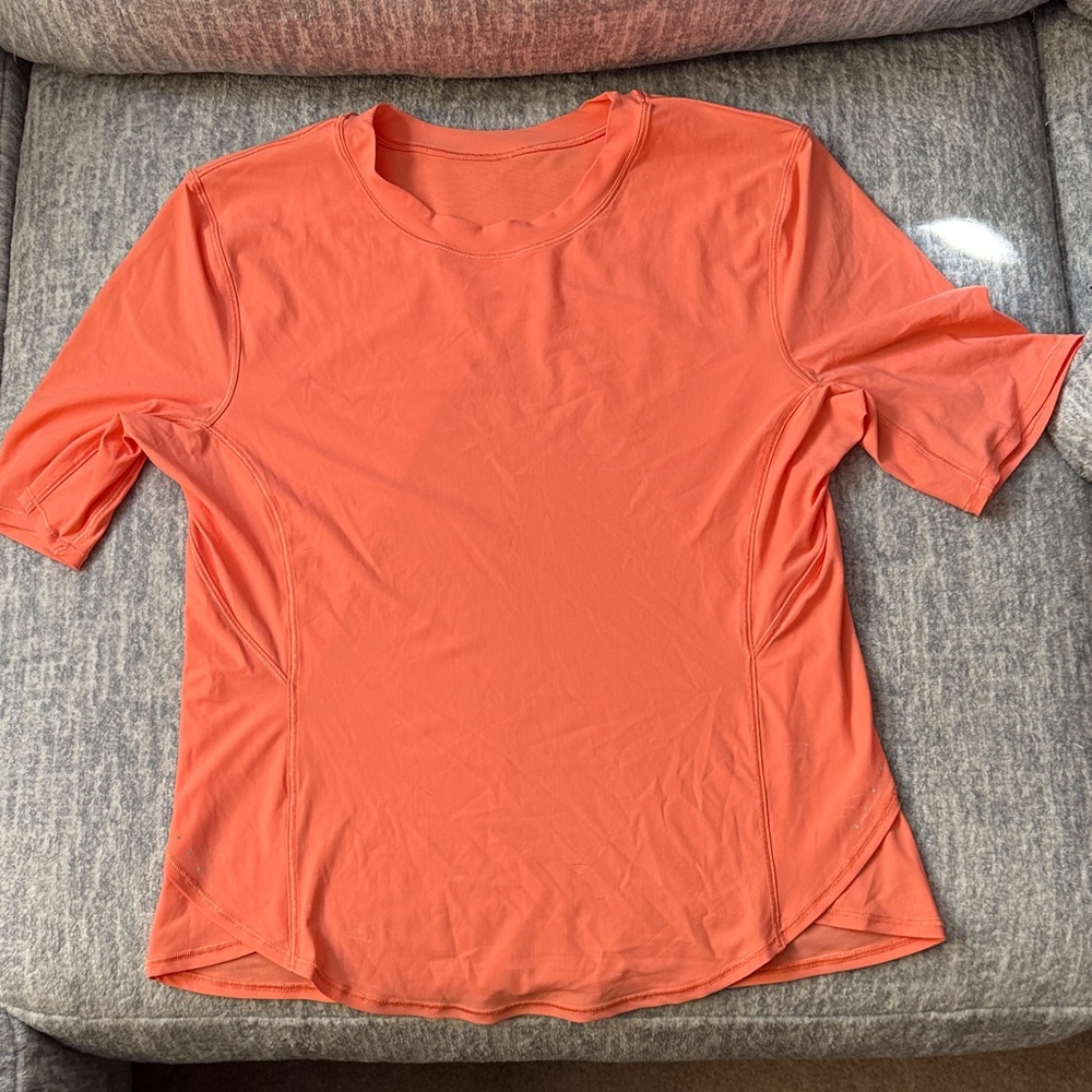 Lululemon Orange Short Sleeve T-Shirt